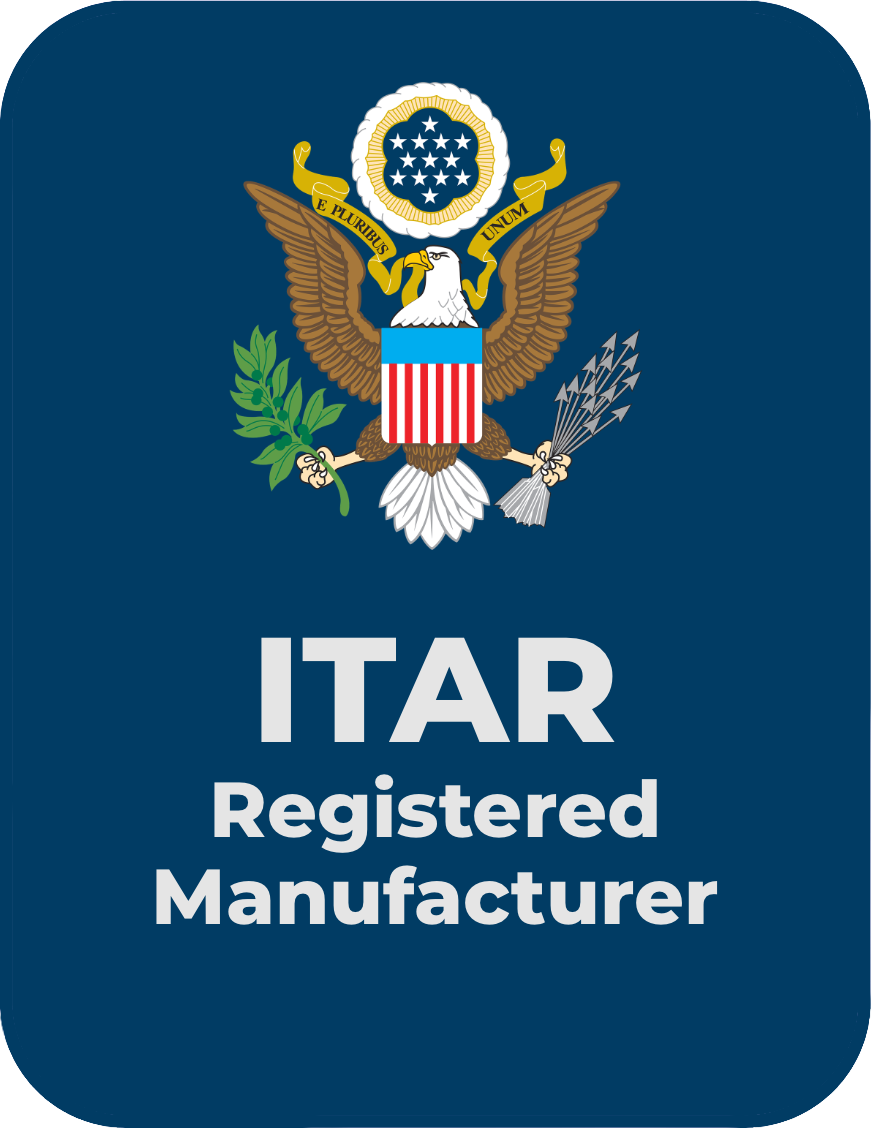 ITAR Registered Manufacturer badge